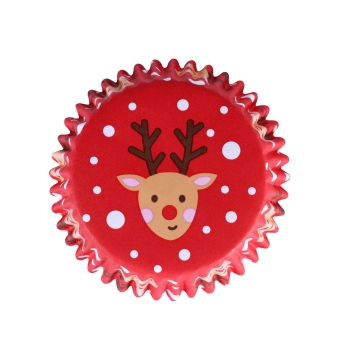 Cupcake Baking Cases - Santa and Rudolph